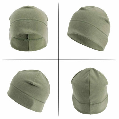 Winter Thermal Warm Skull Cap Windproof Fleece Hat Ski Running Cycling Beanie Hat for Men Women Helmet Liner Running Beanie Hat
