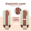 imiomo Expandable Carry on Luggage Suitcase Set with Travel Bag, Cup Holder, TSA Lock, Spinner Wheels, Lightweight Durable