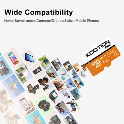 KOOTION Micro SD Card Memory Card Class 10 256GB 128GB 64GB U3 4K High Speed Cartao De Memoria TF Mecard C10 Flash Memory