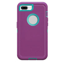 Purple Phone Case For iPhone 7 / iPhone 7 Plus Heavy Duty Shockproof Protective Rugged 3-Layers Hard Cover