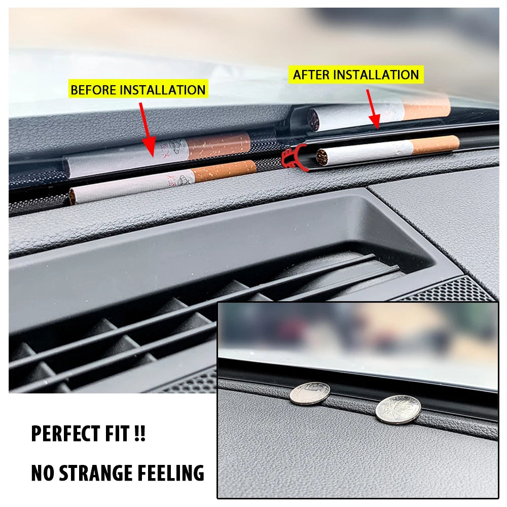 Car Soundproof Rubber Seal Dashboard Windshield Sealing Strip Insert For Toyota Prado RAV4 Corolla Camry Sienna Yaris Prius