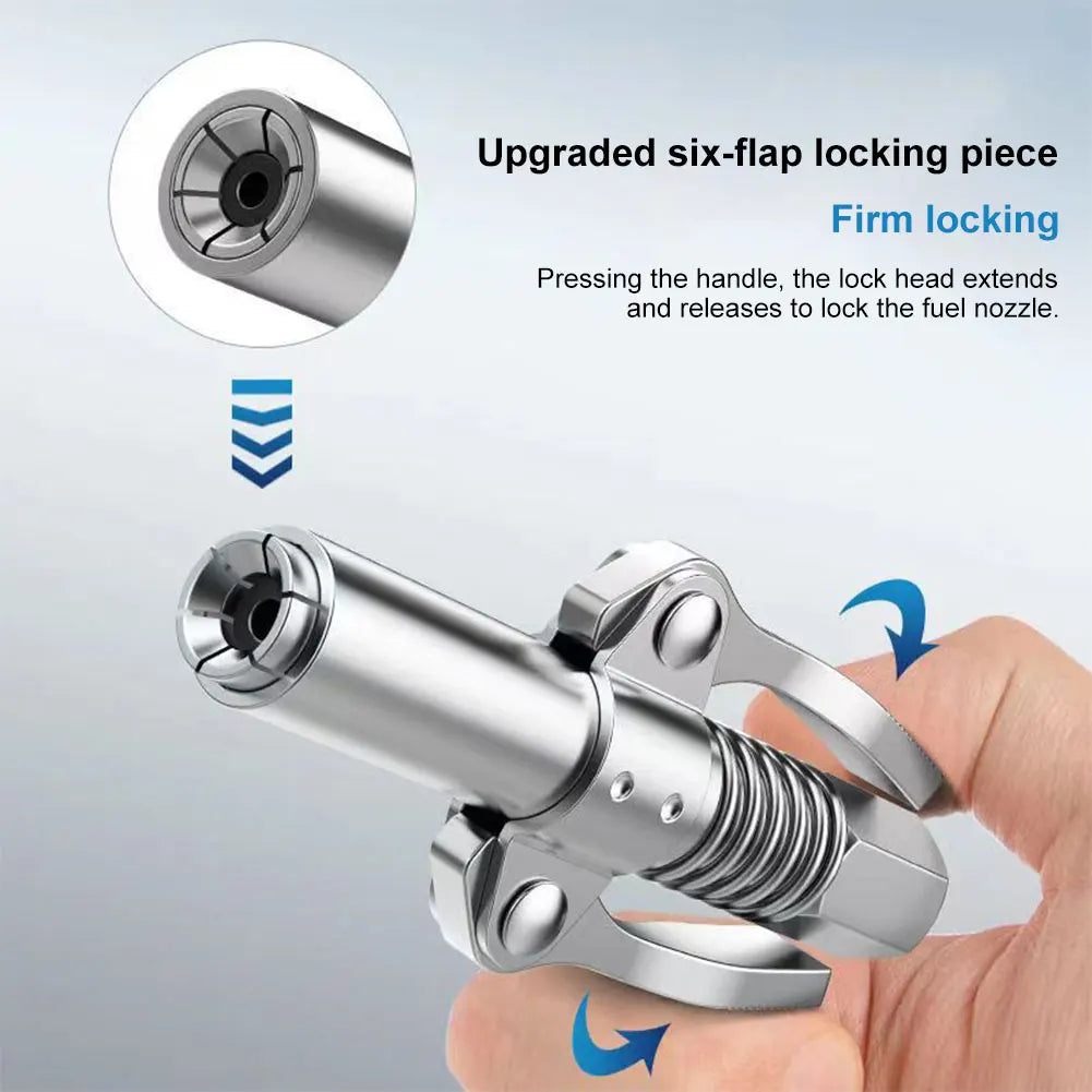 Grease Gun Coupler 10000 PSI NPTI/8 Oil Pump Quick Release Grease Tip Tool Two Press Car Syringe Lubricant Tip Grease Nozzle