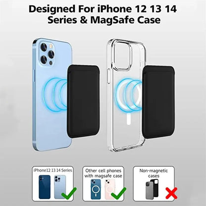 Шкіряний чохол-гаманець для iPhone 15 Pro Max Magsafe Wallet Leather Compatible For iPhone 14 13 12 Holder Card with MagSafe Magnet