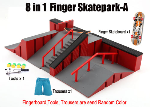 Finger Skateboard Big Scene DIY Mini Park Finger Skatepark Ramp Track Stairs Venue Combination Indoor Home Toys