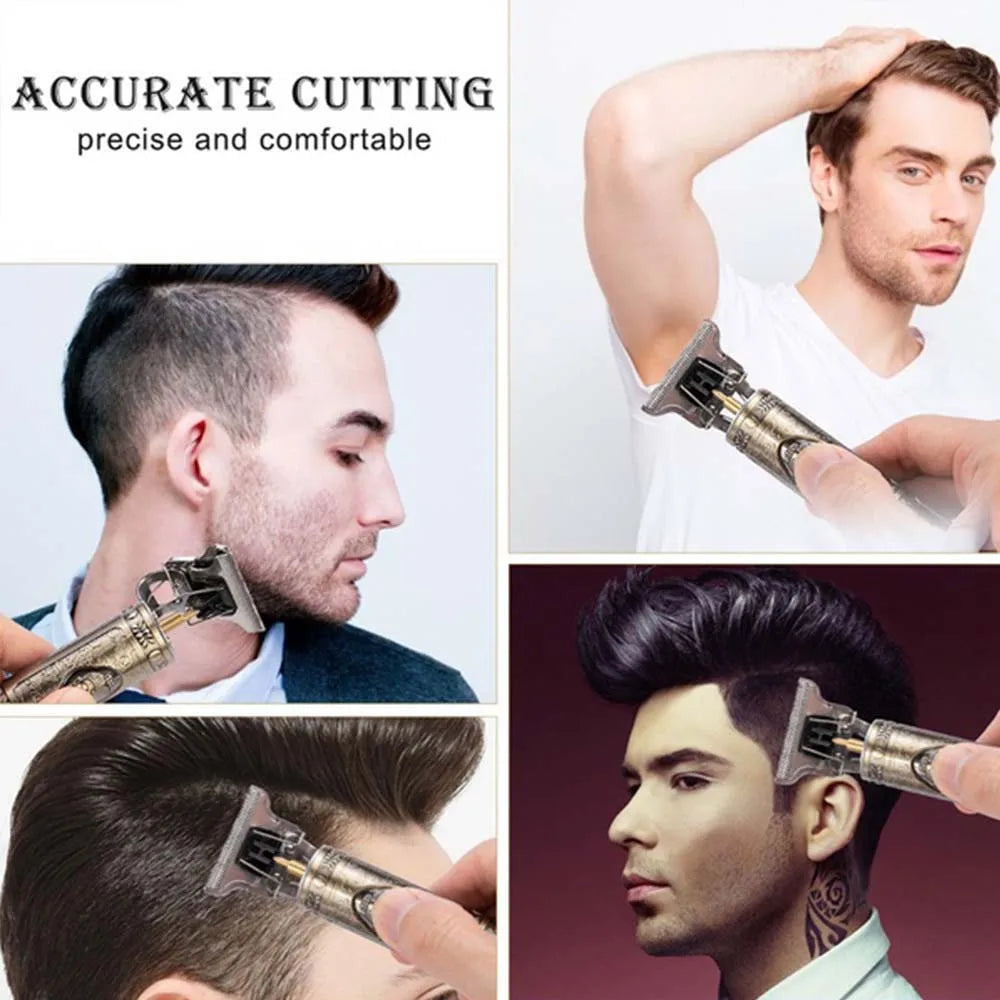 USB Rechargeable Hair Clipper Barber Professional Electric hair trimmer Shaver Trimmer Beard 0mm Hair Cutting Machine for men