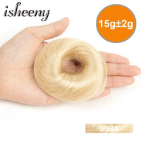 Fashion Messy Human Hair Buns Hairpieces Natural Black Brown Blonde Colors Ponytail Scrunchie Hair Extension Easy to Wear 15g/pc