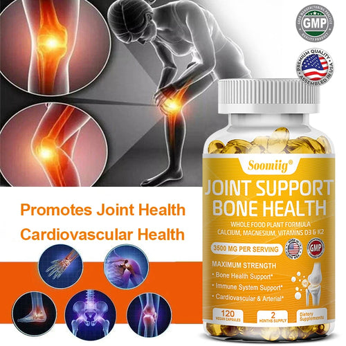 Calcium, Magnesium, Vitamin D3 & K2 - Supports Joint Pain Relief, Anti-Inflammatory, Joint, Immune Health, 120 Capsules