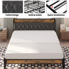 ANCTOR Twin/TwinXL/Full/Queen/King/CaliforniaKing Bed Frames, Storage Headboard with Outlets, No Noise, No Box Springs Needed