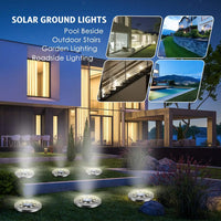 4/8pcs Solar Lights Outdoor, 8 LED Solar Landscape Lighting for Garden, Yard, Pathway (Cool/Warm White)