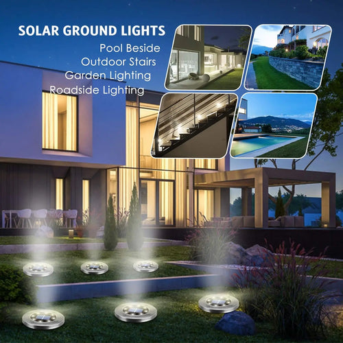 4/8pcs Solar Lights Outdoor, 8 LED Solar Landscape Lighting for Garden, Yard, Pathway (Cool/Warm White)