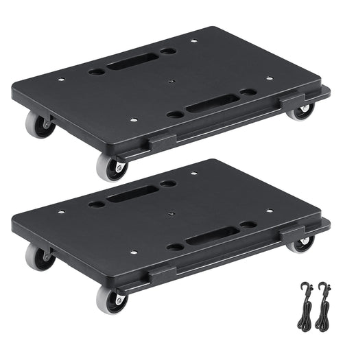 VEVOR 2 Pack Furniture Mover Pallet Trolley 500 lbs Each Count with 4 Wheels Small Flat Dolly Cart for Industrial Machinery