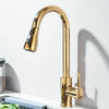 Kitchen Faucet Brushed Nickel Hot and Cold Water Faucet Kitchen Sink Faucet Pull-out Sprayer For Kitchen Sink Faucet