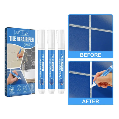 3/6pcs Waterproof White Wall Tile Marker Pen Grout Restorer Gap Repair for Bathroom Floor Seam Paint Filling Construction Tools