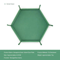 1pc Hexagonal Dice Tray and Miscellaneous Storage Box Board Game Dice Tray Accessories Leather Dice Tower EzBuyCo