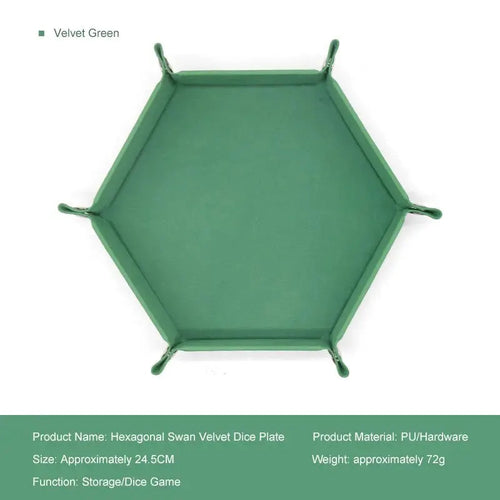 1pc Hexagonal Dice Tray and Miscellaneous Storage Box Board Game Dice Tray Accessories Leather Dice Tower EzBuyCo