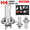 H4 9003 HB2 Headlight Conversion Kit Super Bright 12V Car Running Lamp IP67 Waterproof LED Driving Light White Aluminum 15000LM