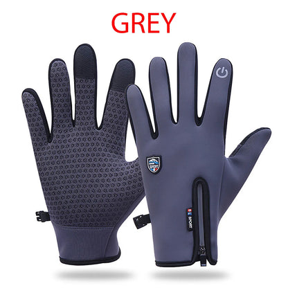 Winter Warm Motorcycle Gloves With Wrist Support Touch Screen Cycling Gloves Outdoor Sport Anti-slip Windproof Full Finger Glove
