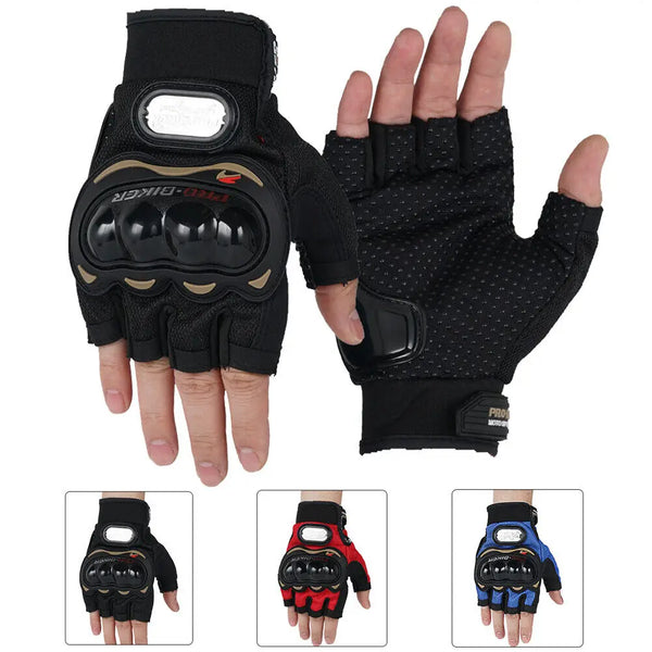 Motorcycle Gloves for Men Women Half Finger Glove Moto Fingerless Riding Protective Gear Gloves Motorbike ATV MTB Racing  Gloves