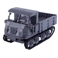 WWII Military US German Armored Vehicle MOC Building Blocks Soldiers Figure Tank Gun Carriage Medical Truck Transport Toys K033