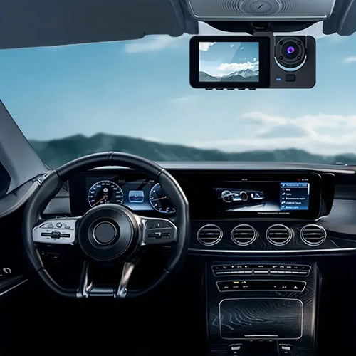 3 Channel Dash Cam Front and Rear Inside, 1080P Full HD Dash Camera for Cars, Triple Car Camera with 32GB Card,2.0''IPS HD Scree