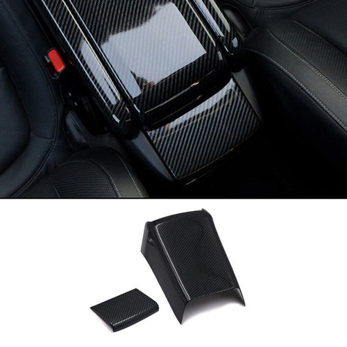 Carbon Fiber Car Gear Panel Trim Shift Panel Central Armest Box Decor Cover for Honda Civic 10th 2016-2020 Car Accessories