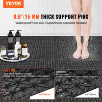 VEVOR Interlocking Floor Tiles - 12x12 Inch PVC Drainage Tiles, 55-Piece Set