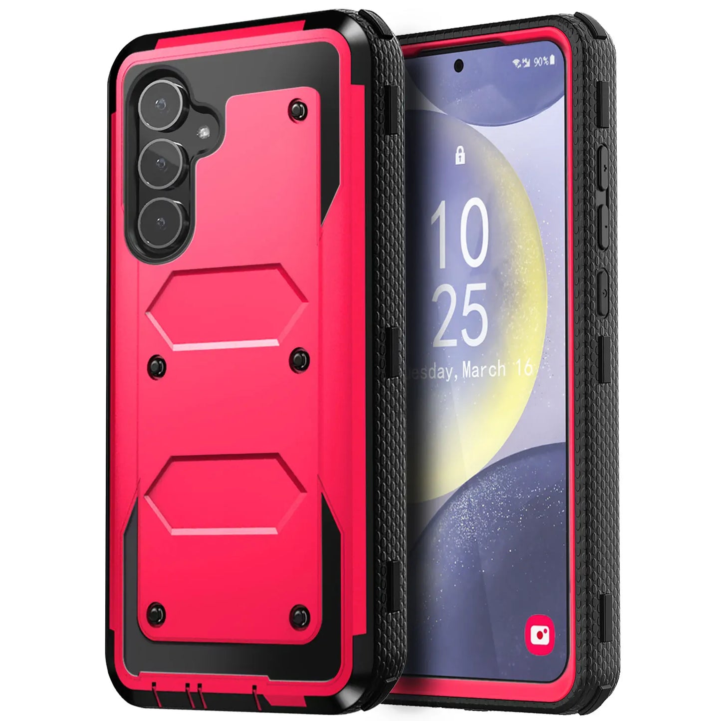 For Samsung Galaxy S24/S24+/S24 Plus/S24 Ultra 5G Phone Case Shockproof Protective Heavy Duty Rugged Hybrid Cover Rose