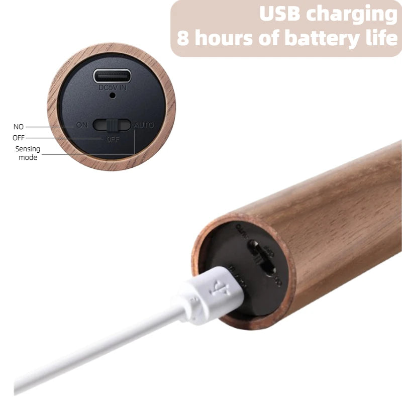 LED USB Night Light Magnetic Wall Lamp Kitchen Cabinet Closet Light Home Staircase Bedroom Table Move Lamp Bedside Lighting lamp