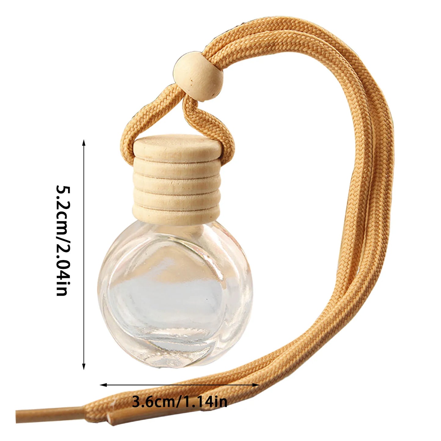 Car Air Freshener Flower Bottle Hanging Perfume Pendant Fragrance Empty Glass Bottle Essential Oils Diffuser Automobile Ornament