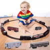 Classical Railway Freight Train Toy Electric Christmas Train Track Set with Light Tracks Model Toys for Kids Gift Children EzBuyCo