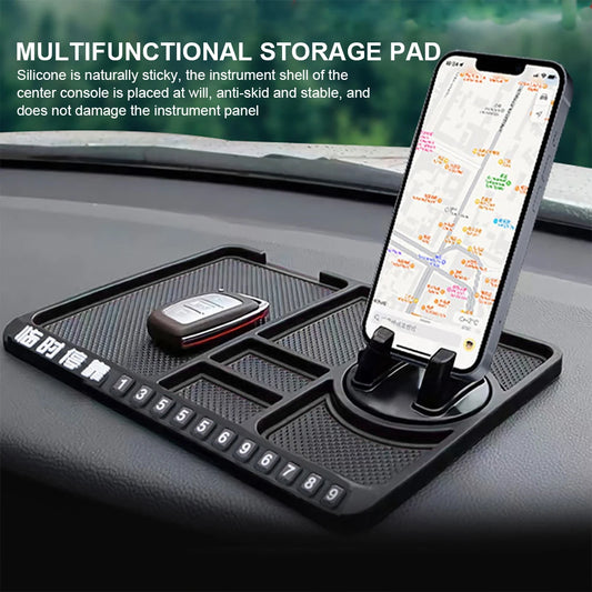 Car Dashboard Car Anti-Slip Mat Multifunctional Mobile Phone Holder Sticky Storage Mat Phone Holder Mat Car Interior Accessories