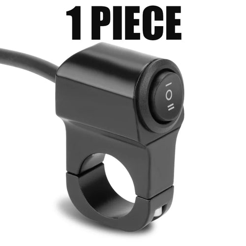 12V 10A 22mm 7/8" Motorcycle Handlebar Light Switch ON/OFF Button ON/OFF/ON Waterproof 3 Wires Motorbike Spotlight Retro Switch