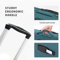 Softside Luggage Expandable 3 Piece Set Suitcase Upright Spinner Softshell Lightweight Luggage Travel Set