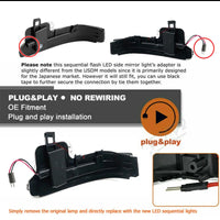 2pc Dynamic Sequential Blink/Flow LED Side Mirror Turn Signal Light Assembly For 2016-2023 Toyota Tacoma,2019-up RAV4 Highlander