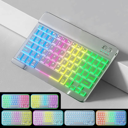 10inch Backlit For iPad Keyboard and Mouse Backlight Bluetooth Keyboard For IOS Android Windows Wireless Keyboard and Mouse