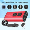 Modified Frequency Inverter Double receptacle 4USB 500W  DC12V To AC110V Ports Car Adapter Portable Inverter