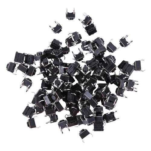 100PCS Tactile Push Button Vertical Micro Switch Touch Button 6X6X5mm Momentary Tactile Switch Button Electronic Components