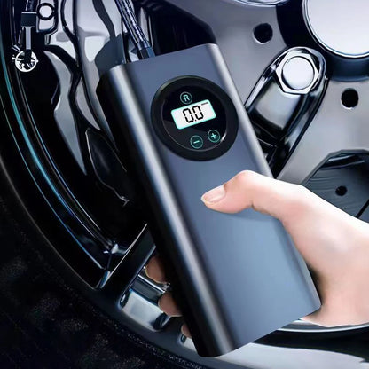 Electric Air Pump Car Tyre Inflator with Digital Pressure Gauge 1500mA Cordless Air Compressor Car Motorcycle Bike Tire Inflator