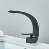 Luxury Brass Basin Faucet Deck Mounted Black Hot Cold Water Bathroom Basin Wash Mixer Tap Single Hole For Bathroom