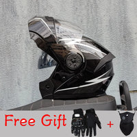 ORZ-161 Modular Filp up Motorcycle Helmet Full Face Racing Helmet Dual Visors DOT Approved motosiklet kaskı