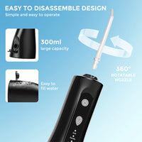 Sejoy WF401 Oral Irrigator Dental Water Flosser Teeth Whitening Waterproof Portable Dental Water Jet Floss 300ML Teeth Cleaner