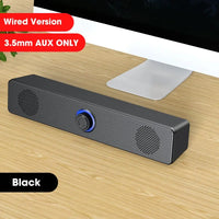 PC Soundbar Wired and Wireless Bluetooth Speaker USB Powered Soundbar for TV Pc Laptop Gaming Home Theater Surround Audio System