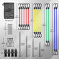28pcs/32pcs/129pcs Bungee Cords Assortment Jar Includes Multiple lengths of Bungee Cord With Hooks,Trap Ball Ties And Tarp Clips