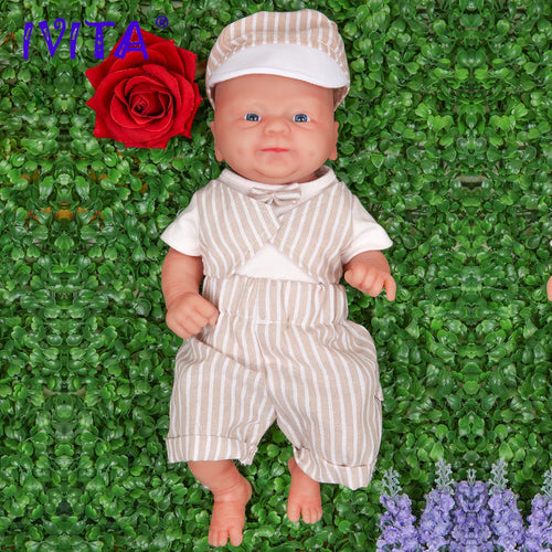 IVITA WB1512 14inch 1.65kg 100% Full Body Silicone Reborn Bebe Doll Coco Soft Dolls Realistic Boy Baby DIY Blank Children Toys