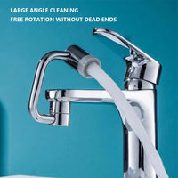 1080° Rotatable Extension Faucet Sprayer Head Universal Faucet-Extender 2 Modes Stainless Steel Bathroom Tap Extend Adapter