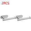 Self Adhesive Toilet Roll Paper Holder Wall Mount Bathroom Organizer Storage Stand No Punching Stainless Steel Towel Holder