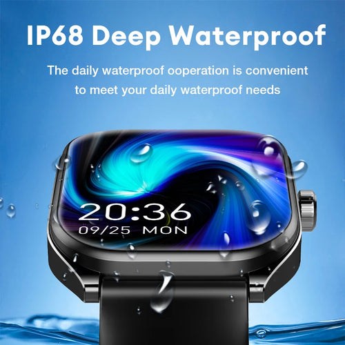 AOLON Smart Watch 2.01'' AMOLED Curved Screen IP68 Waterproof Bluetooth 5.3 Call AI Vioce Assistant Fitness Smartwatch for Men