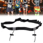 Outdoor Running Waist Belt with 6 Loops Triathlon Race Belt Running Bib Belt for Running Cycling Triathlon Marathon