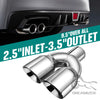 2.5" in 3.5'' out 9.5" Long Stainless Steel Bolt-On Slanted Cut Exhaust Tailpipe Tip Decoration Exhaust Tips Square End