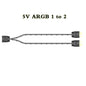 COOLMOON AR-1 RGB Controller Cable 5V 3 Pin 3pin to SATA ARGB Mini Controller HUB Adapter for PC Fan Cooling Fan Light Strip